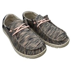 Hey Dude Wendy Sox Loafers Slip On Casual Comfort Shoes‎ Light Pink Size 7